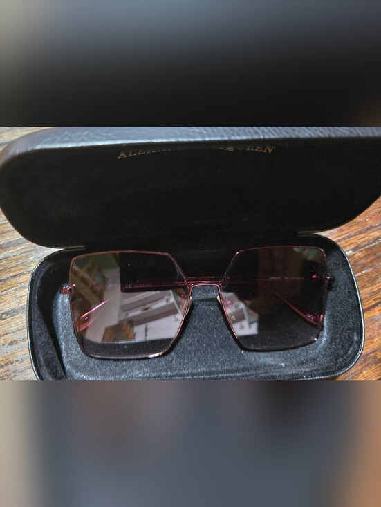 Alexander McQueen Fine Geometric Metal Frame main image 6